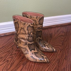 Paris Texas Snakeskin Booties - 37.5